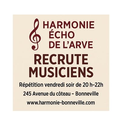 L'Harmonie Echo de l'Arve Recrute musiciens