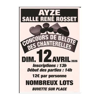 Grand concours de Belote par l'amicale des Chanterelles